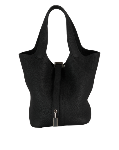 Picotin 18 In Clemence Noir, &pound;3,500, Handbags, Black, Leather, Front view